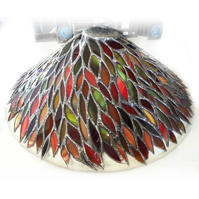Handmade stained glass lampshade by Bath Aqua Glass